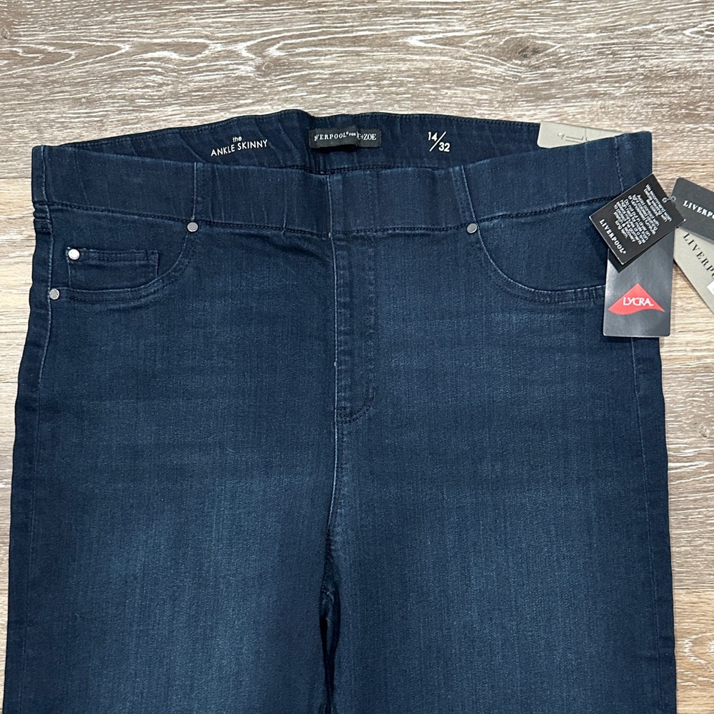 NWT! Liverpool Abby Skinny Deep Indigo Pants - Picture 3 of 7